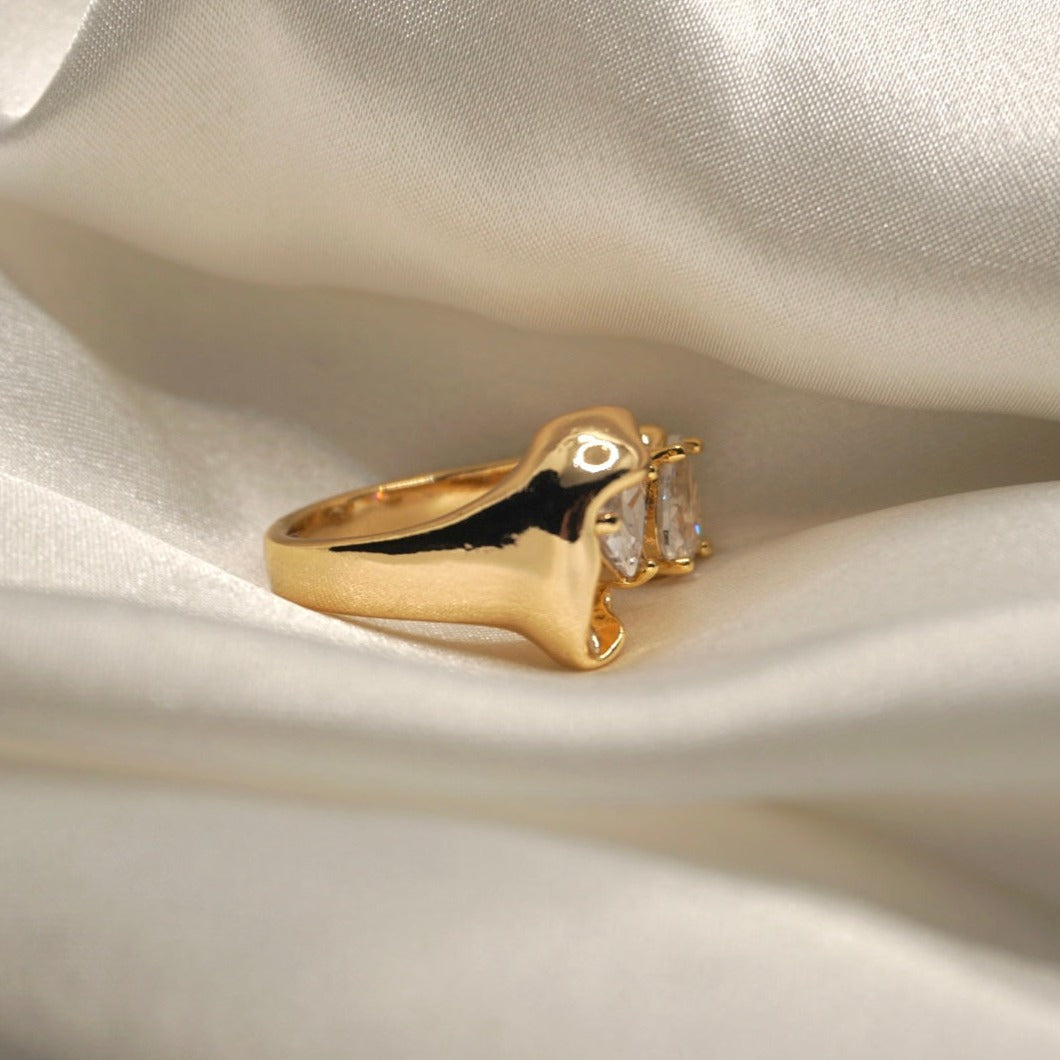 Icy Gold Ring