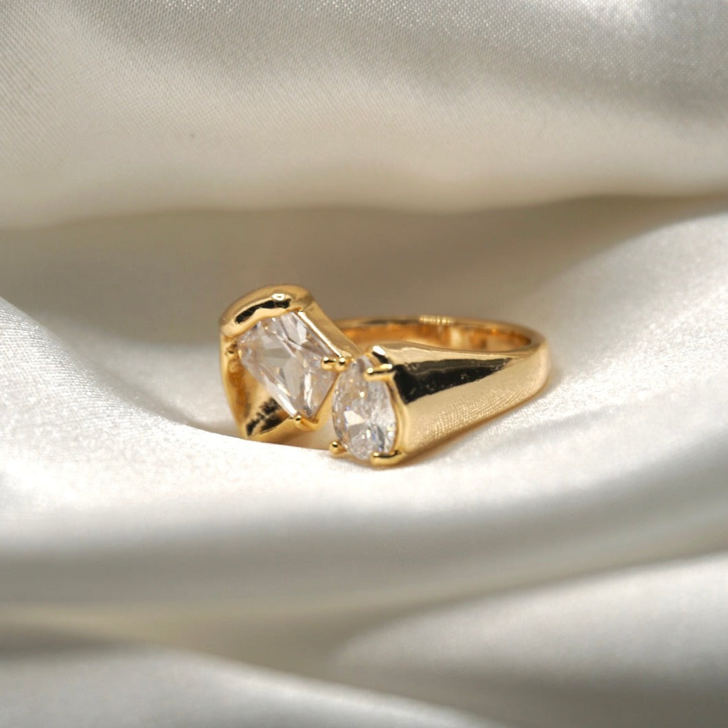 Icy Gold Ring