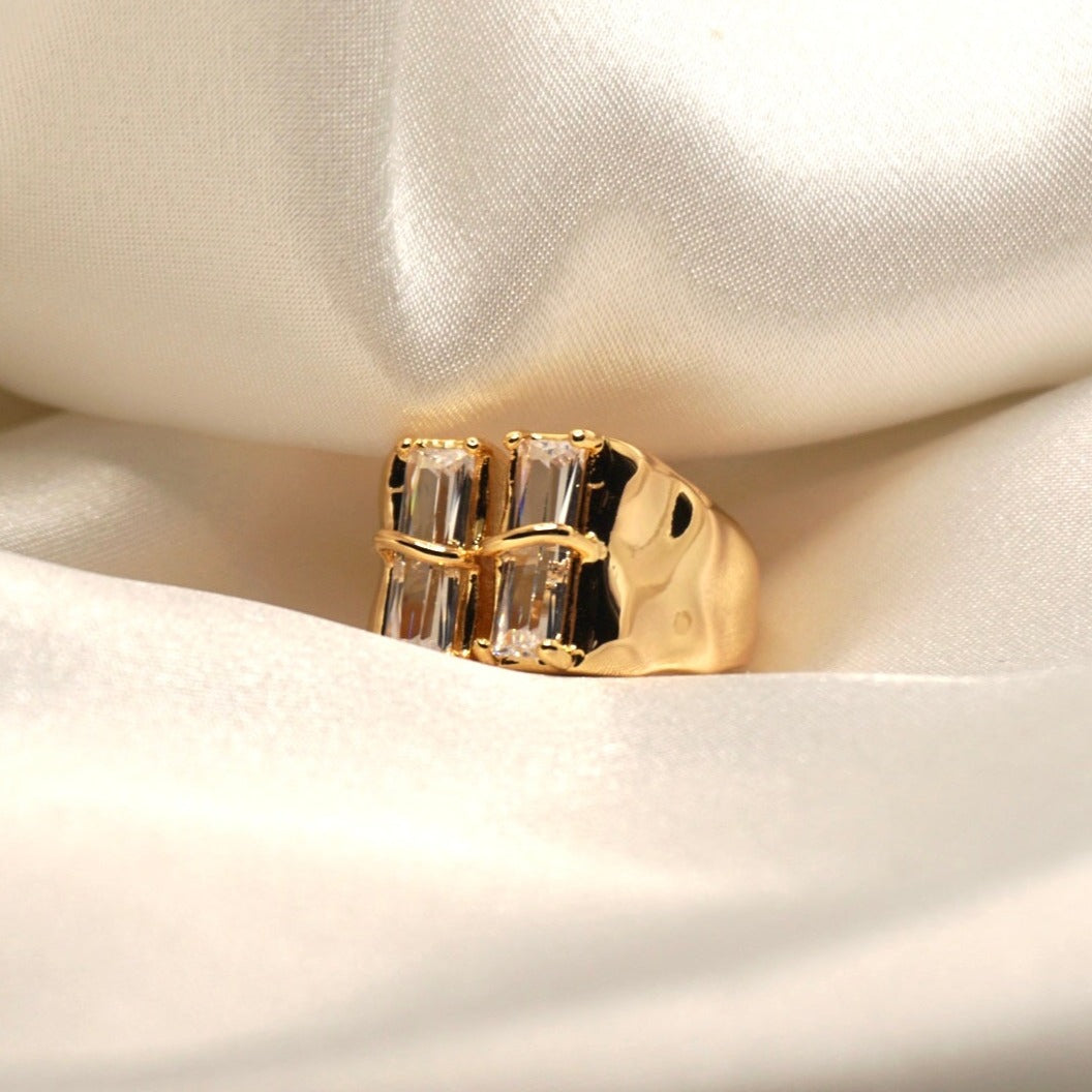 Glacier Gold Ring