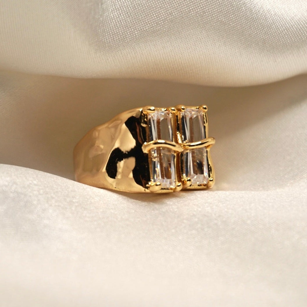 Glacier Gold Ring